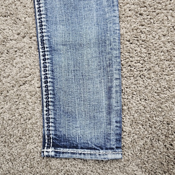 Rock Revival Liri Easy Skinny Jeans Women's Size 28 Mid Rise Embroidered Fade - Picture 5 of 10